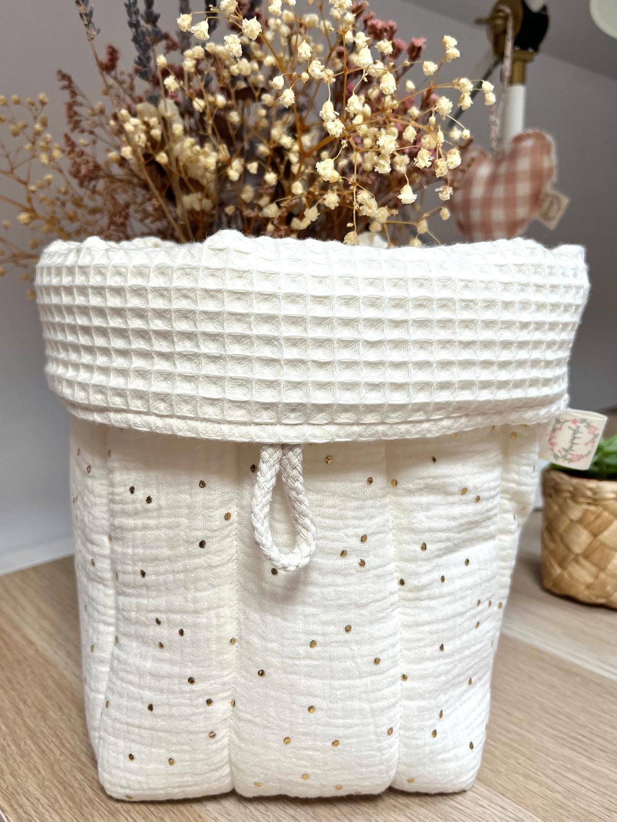 Cesta Allegra XL Glitter marfil