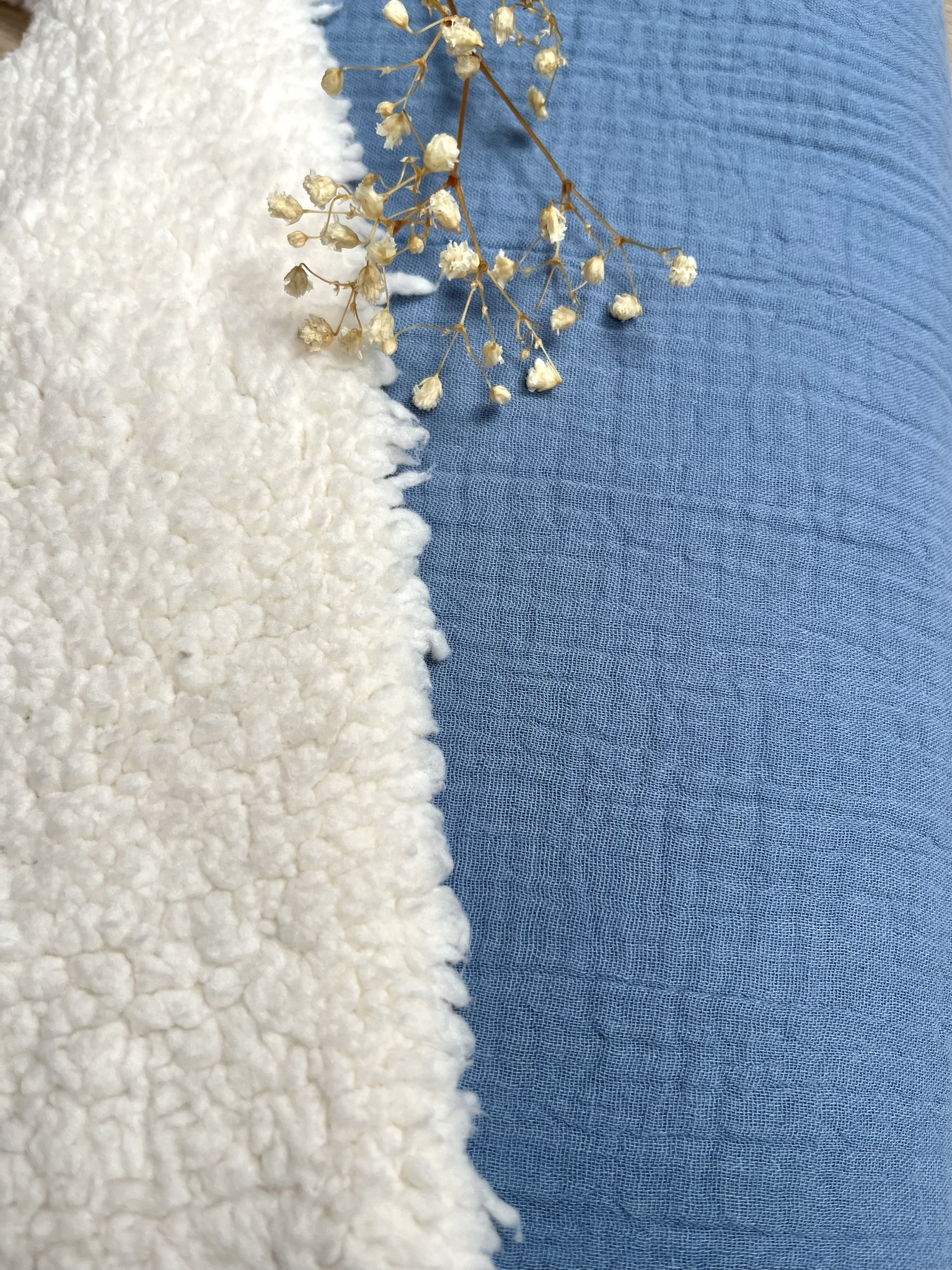 Manta Valeria XL Lisa azul