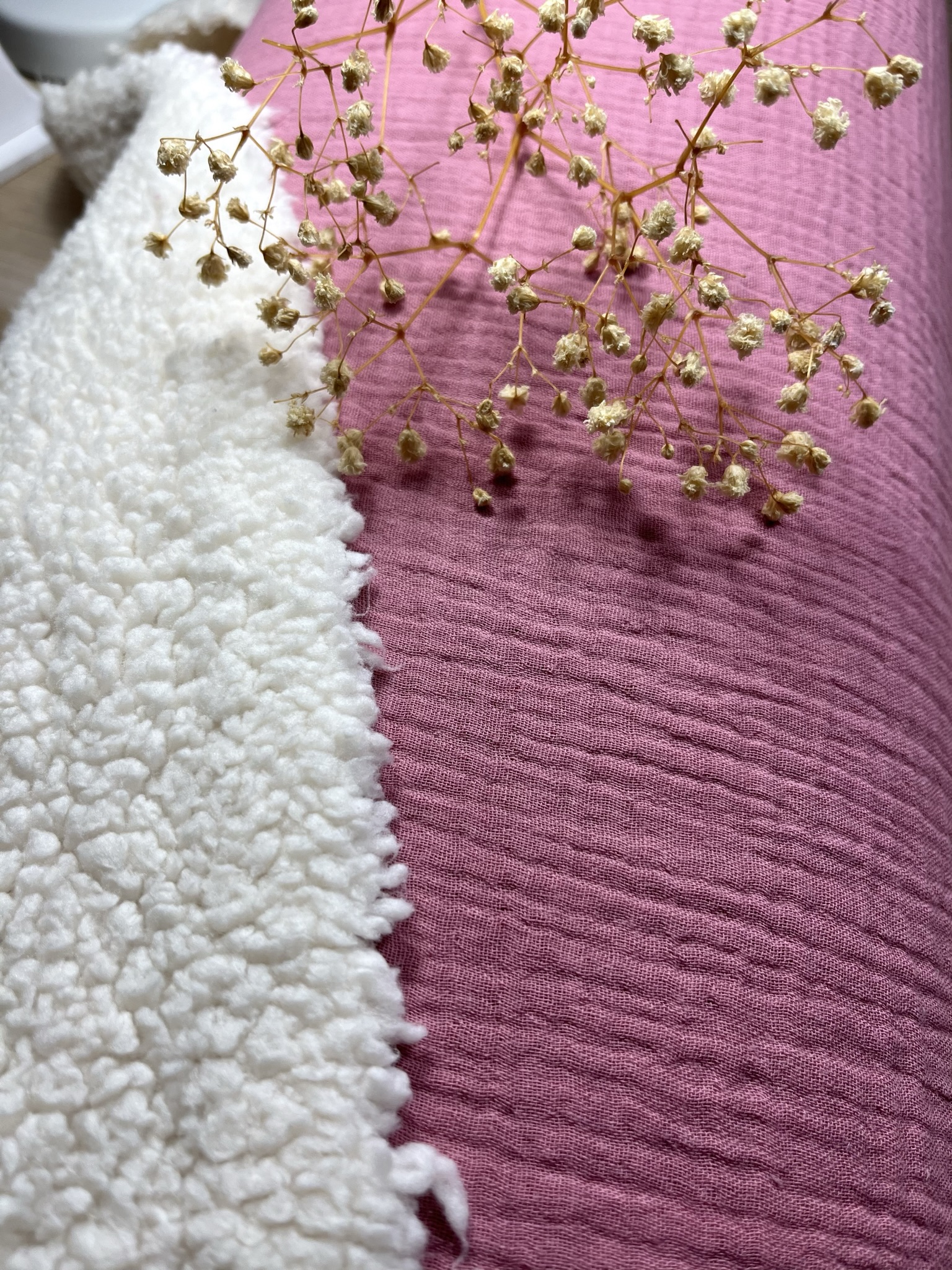 Manta Valeria XL Lisa rosa antiguo