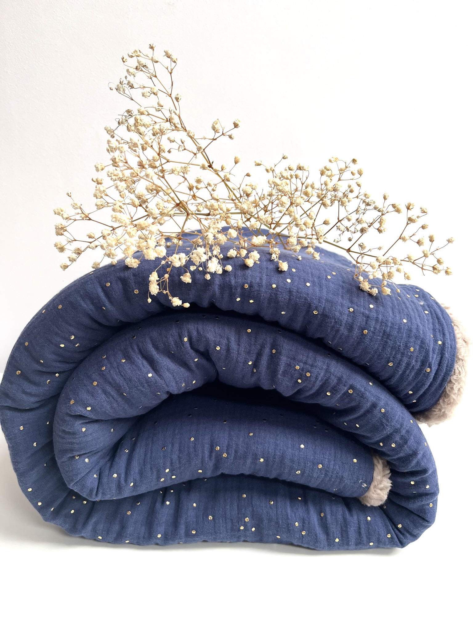 Manta Valeria XL Glitter azul noche