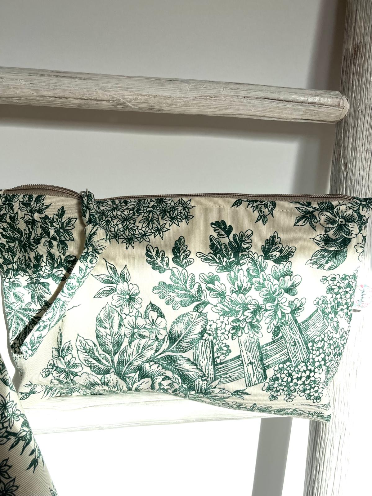 Neceser Begur Toile de Jouy verde