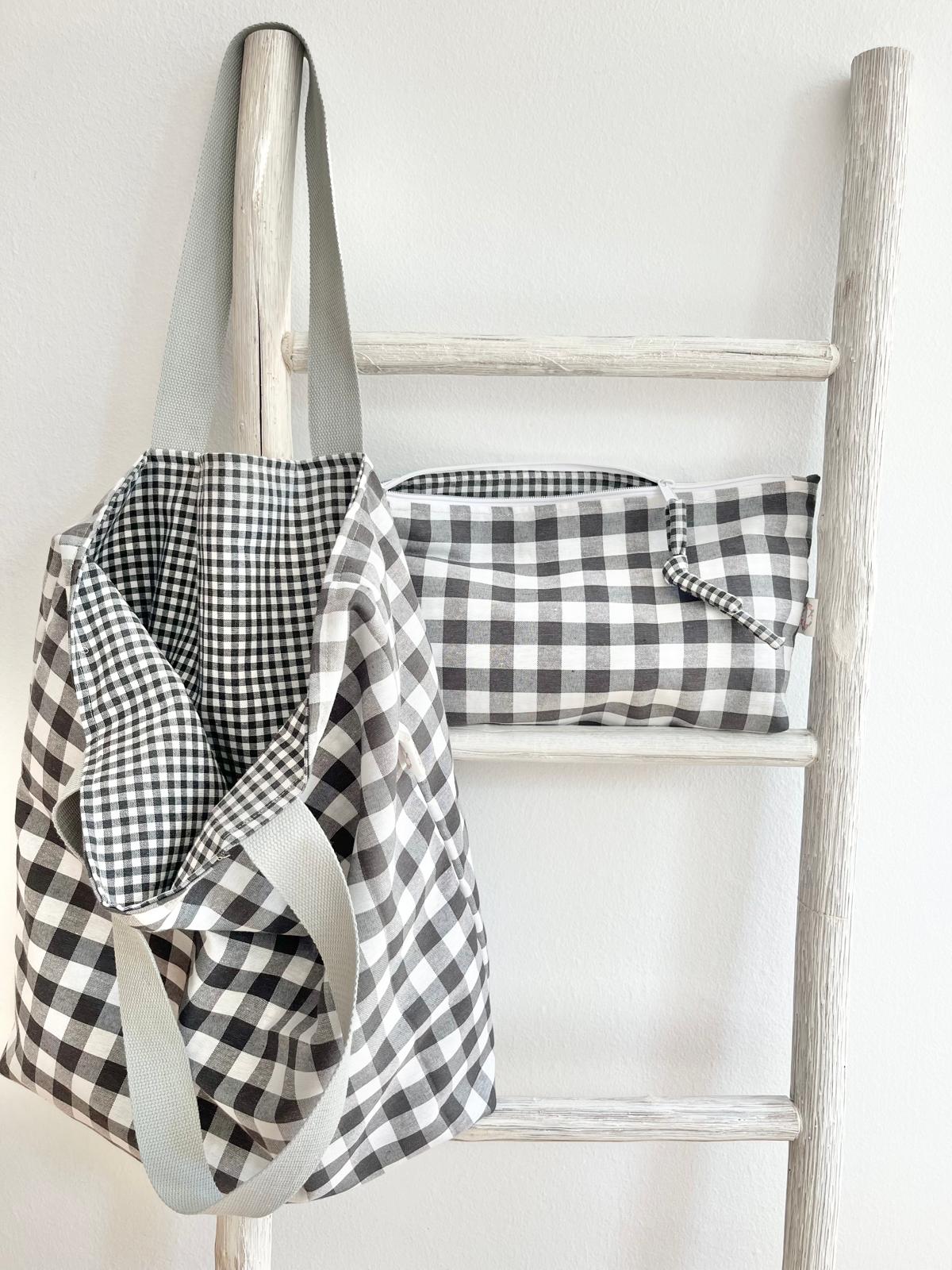 Neceser Begur Vichy duo gris