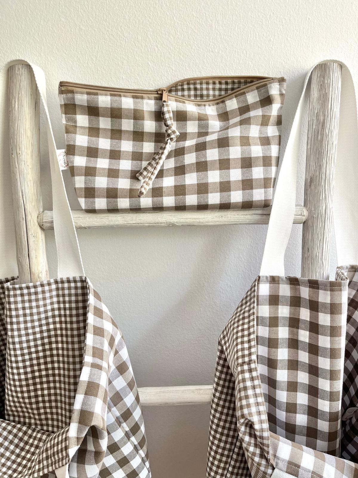 Neceser Begur Vichy duo tostado