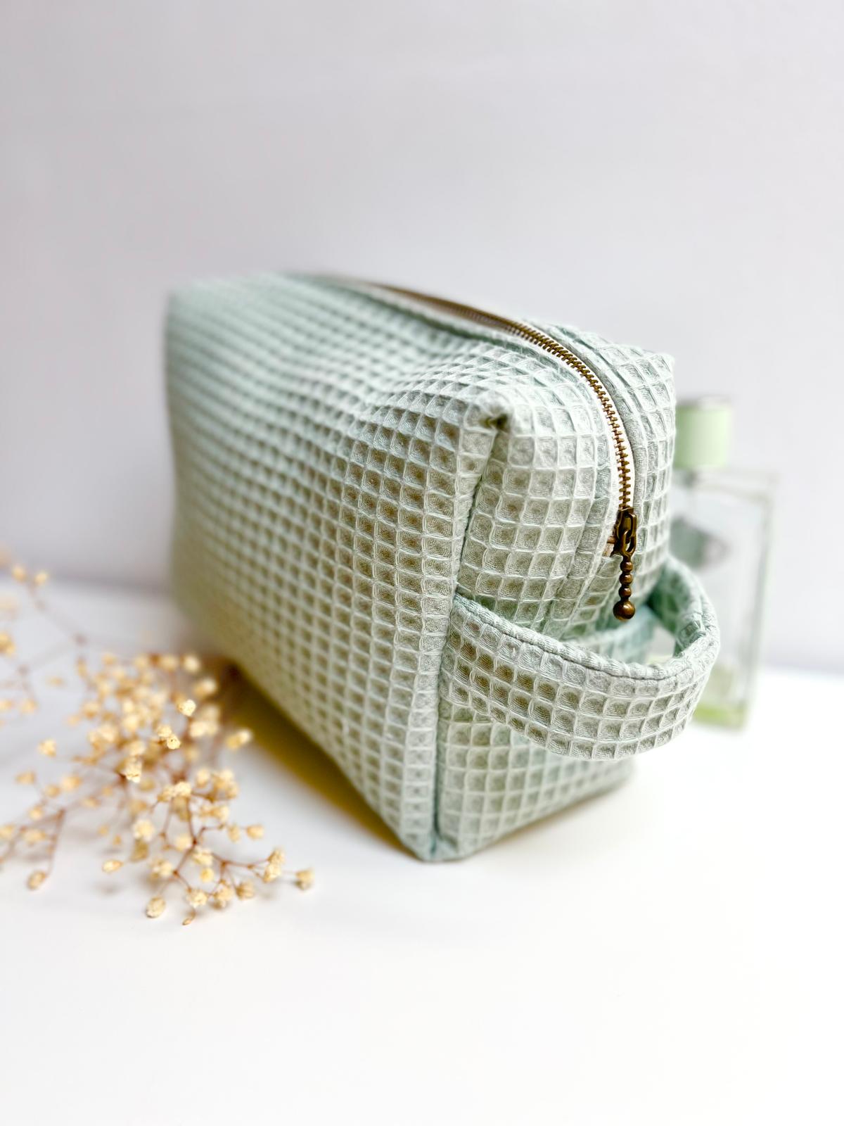 Neceser Mia Nido de abeja verde menta